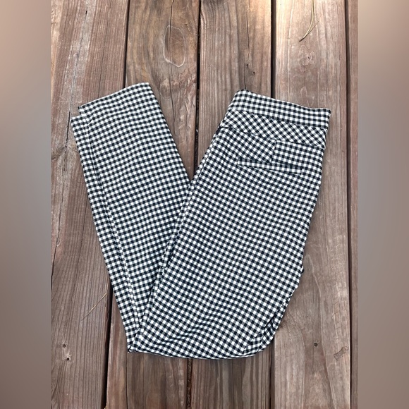 Candie's Women's Black & White Checkered Audrey Pullon Stretchy Jeggings Pants - Picture 1 of 6